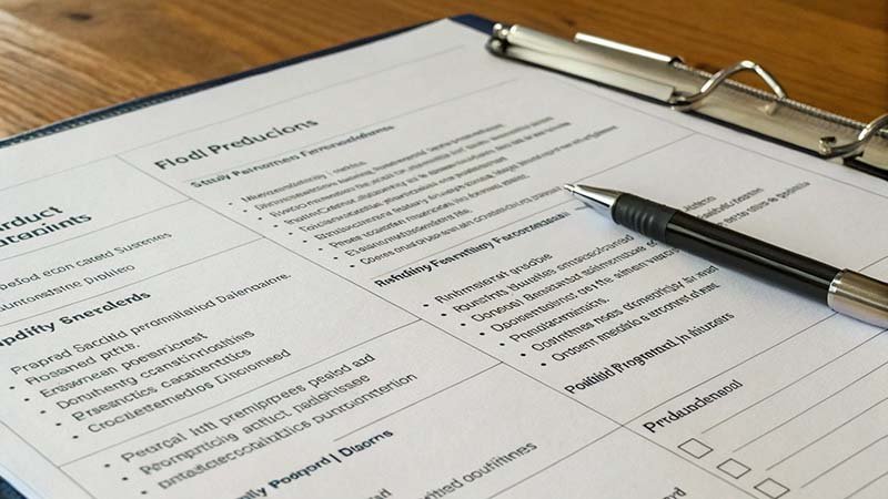 Two people signing a manufacturing contract in a professional setting.