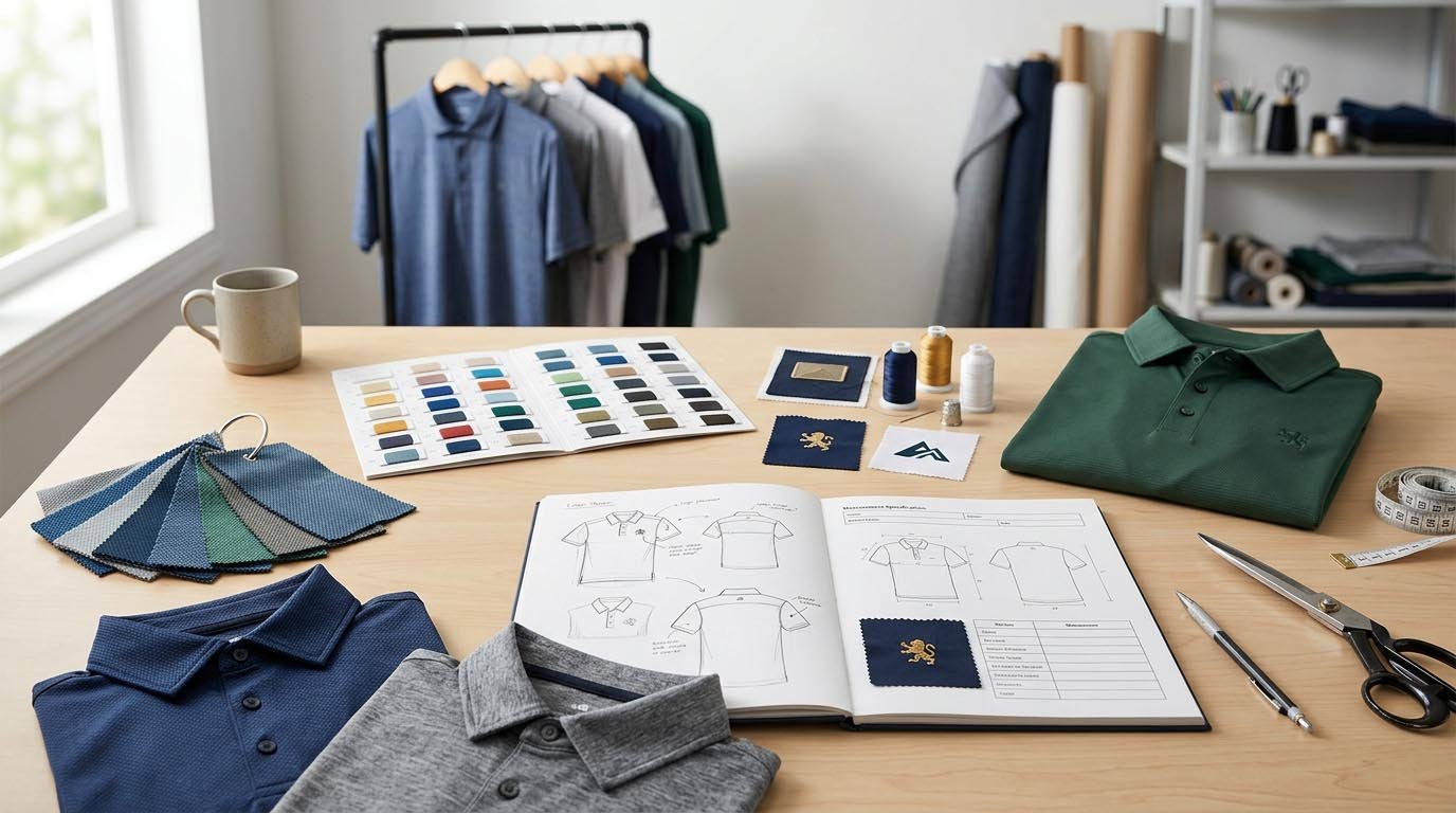 design process for custom golf shirts