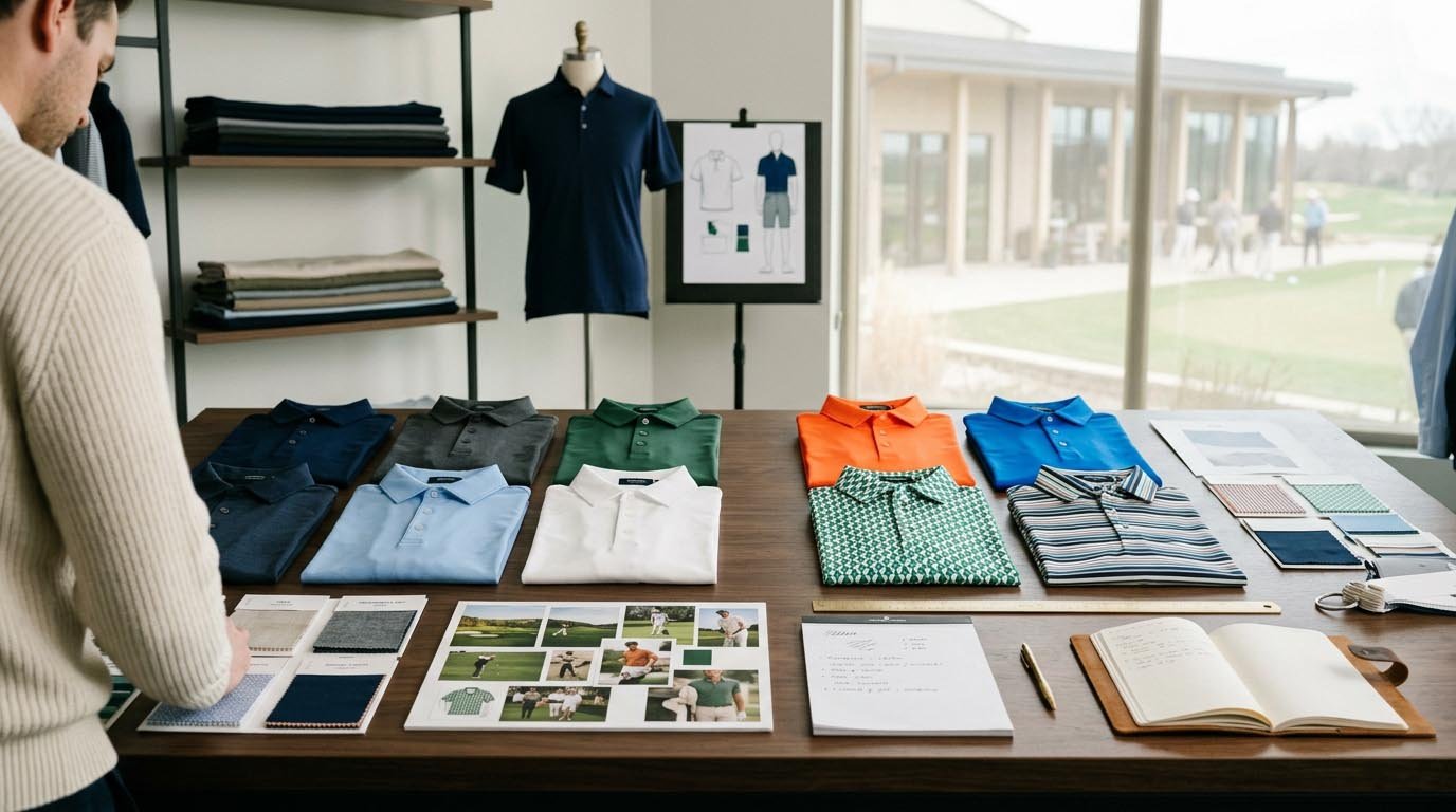 Color and style strategy for golf polo collections