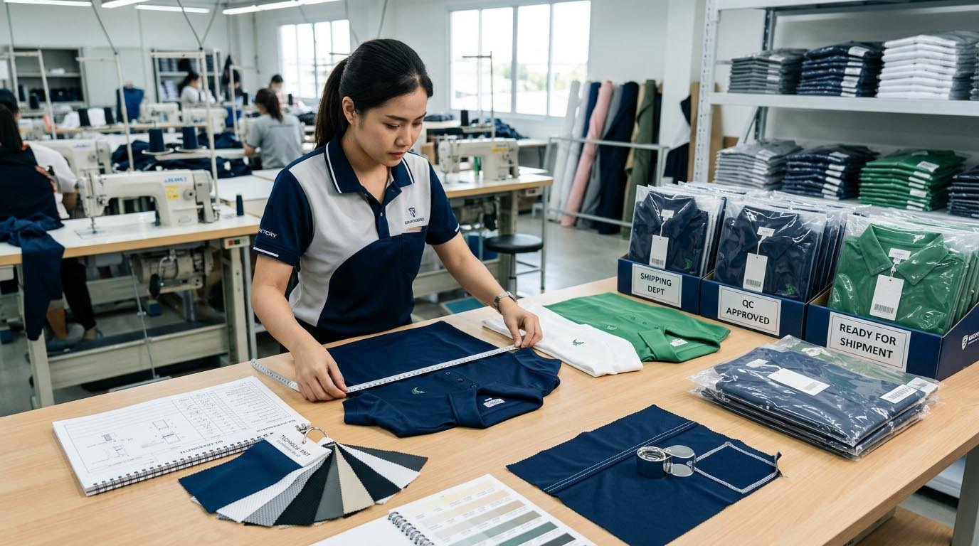 Golf apparel quality control and manufacturing flexibility Quality control processes