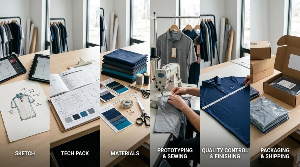 golf apparel manufacturing process