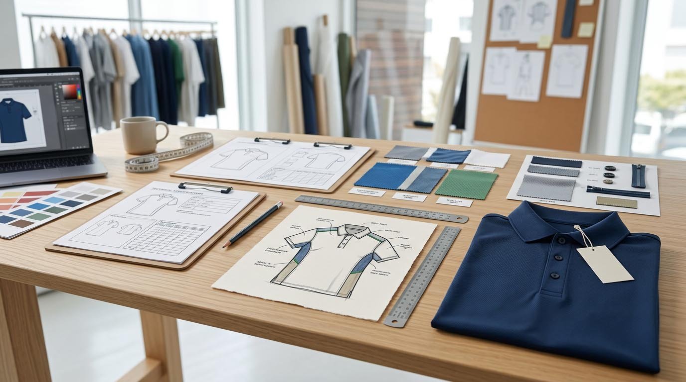 Golf Apparel Tech Pack Sample Technical Specification Document Example