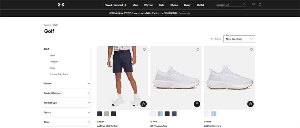 under armour golf