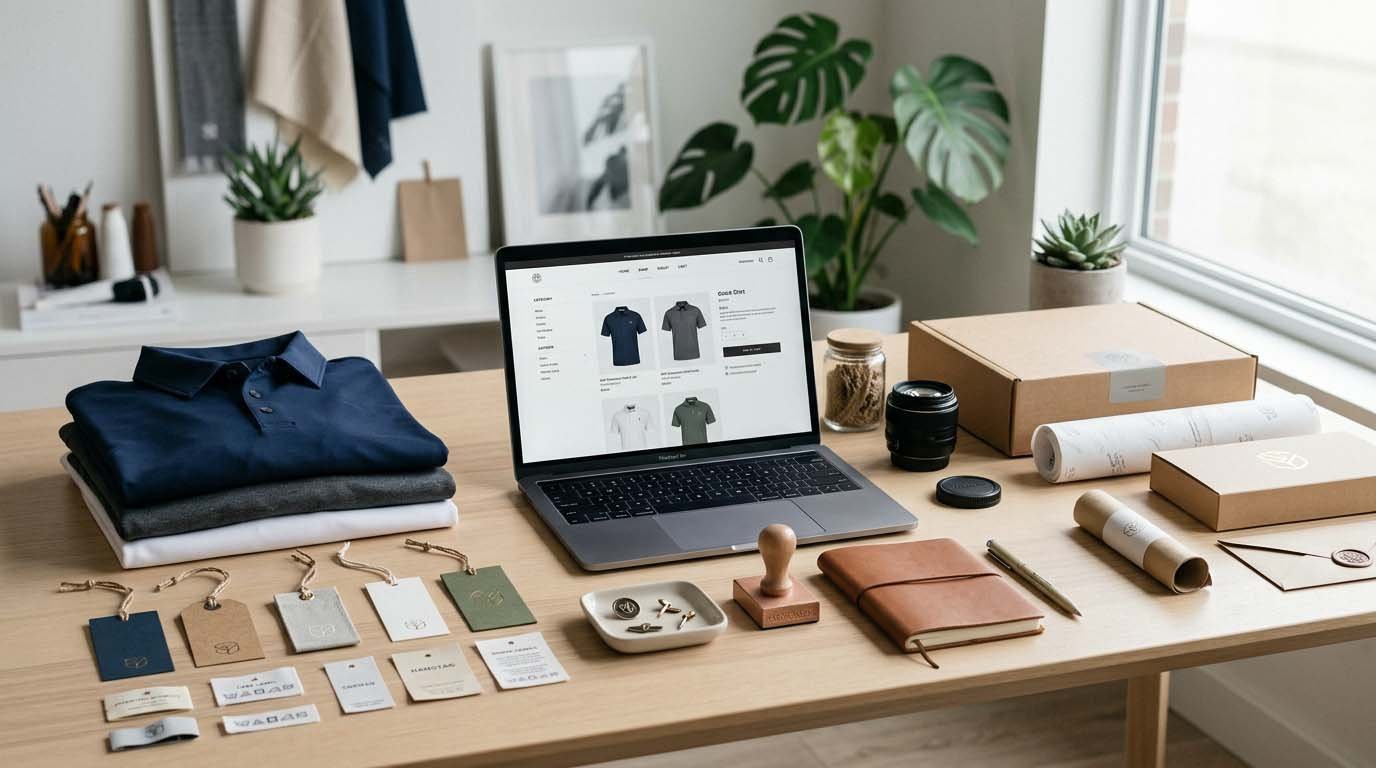 golf apparel branding and website cost